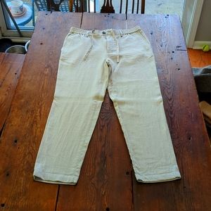 Linen pants, cream color, Banana Republic 32x33. New with tags.